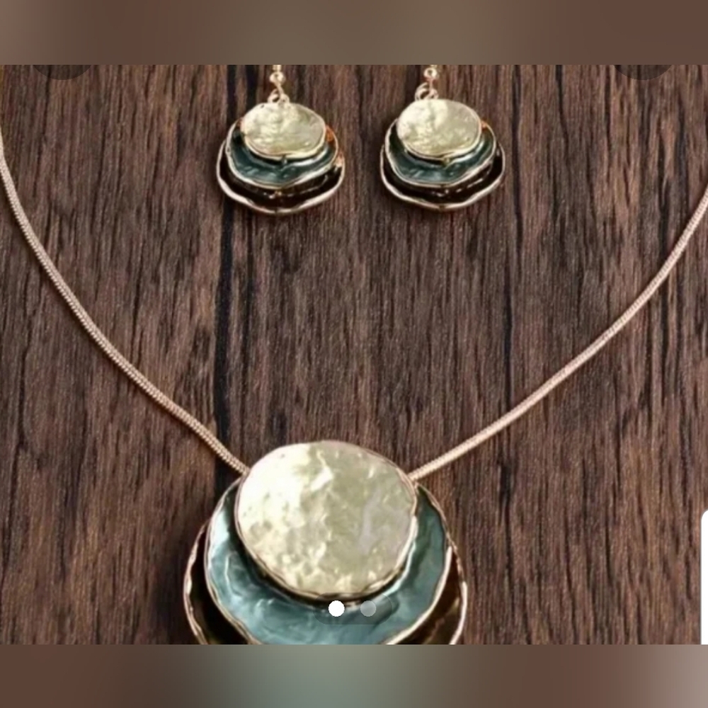 Earings with matching necklace